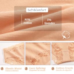 7PCS Cotton Panties For Women Seamless Ribbed Briefs Female Stretch Comfortable Underwear Ladies Low Waist Sexy Lingerie Solid