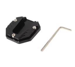 1x Motorcycle Side Stand Cover Aluminum Alloy Motorcycle Stands Pad Universal Bicycle Foot Extension Kickstand Accessories Black