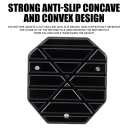 1x Motorcycle Side Stand Cover Aluminum Alloy Motorcycle Stands Pad Universal Bicycle Foot Extension Kickstand Accessories Black