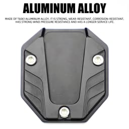 1x Motorcycle Side Stand Cover Aluminum Alloy Motorcycle Stands Pad Universal Bicycle Foot Extension Kickstand Accessories Black