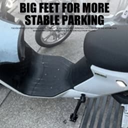 1x Motorcycle Side Stand Cover Aluminum Alloy Motorcycle Stands Pad Universal Bicycle Foot Extension Kickstand Accessories Black
