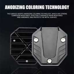 1x Motorcycle Side Stand Cover Aluminum Alloy Motorcycle Stands Pad Universal Bicycle Foot Extension Kickstand Accessories Black