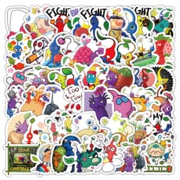 100PCS Cute Plant Pikmin Doodle Stickers - Adventure-Themed Decals for Journals, Laptop Skins & DIY Accessories