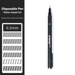 Micron Liner Fineliner Pen 0.05 0.03 0.1 0.5 Brush Tip Black Brown Fineliner Sketching Manga Drawing Pen Color Sketch Stationery