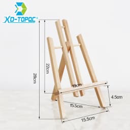 Wooden Trapezoidal Easel, Portable Foldable Display Bracket On The Desktop, Painting Party Easel, Used For Painting Art Display
