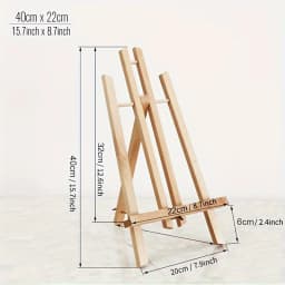 Wooden Trapezoidal Easel, Portable Foldable Display Bracket On The Desktop, Painting Party Easel, Used For Painting Art Display