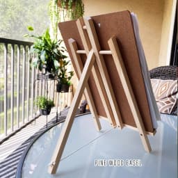 Wooden Trapezoidal Easel, Portable Foldable Display Bracket On The Desktop, Painting Party Easel, Used For Painting Art Display