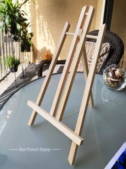 Wooden Trapezoidal Easel, Portable Foldable Display Bracket On The Desktop, Painting Party Easel, Used For Painting Art Display