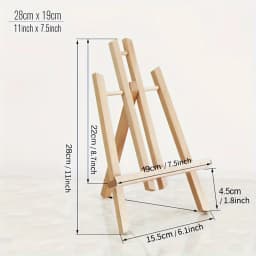 Wooden Trapezoidal Easel, Portable Foldable Display Bracket On The Desktop, Painting Party Easel, Used For Painting Art Display