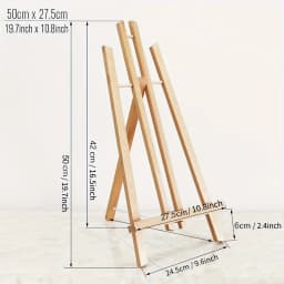 Wooden Trapezoidal Easel, Portable Foldable Display Bracket On The Desktop, Painting Party Easel, Used For Painting Art Display