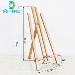 Wooden Trapezoidal Easel, Portable Foldable Display Bracket On The Desktop, Painting Party Easel, Used For Painting Art Display