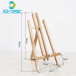 Wooden Trapezoidal Easel, Portable Foldable Display Bracket On The Desktop, Painting Party Easel, Used For Painting Art Display
