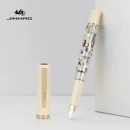 JINHAO 58 Wood / Scrimshaw Fountain Pen Colorful F EF Ink Pen High Quality Calligraphy Pen Stationery School Office Supplies