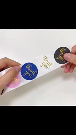 50-500pcs Thank You Sticker Pink Paper Business Label Sticker for Baking Packaging Handmade Decor Cute Stationery Supplies 1inch