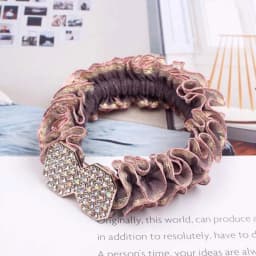 Korean Elegant Flower Scrunchies Women Girls Elastic Hair Rubber Bands Accessories Tie Hair Ring Rope Ponytail Holder Headdress