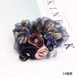 Korean Elegant Flower Scrunchies Women Girls Elastic Hair Rubber Bands Accessories Tie Hair Ring Rope Ponytail Holder Headdress