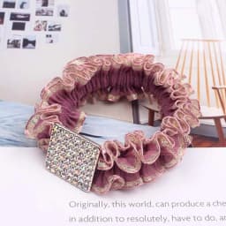 Korean Elegant Flower Scrunchies Women Girls Elastic Hair Rubber Bands Accessories Tie Hair Ring Rope Ponytail Holder Headdress