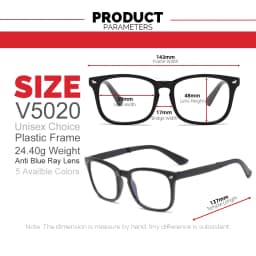 VIVIBEE Folding Anti Blue Light Blocking Glasses Men Square Classic Black Frame Computer Eyeglasses 2026 Women