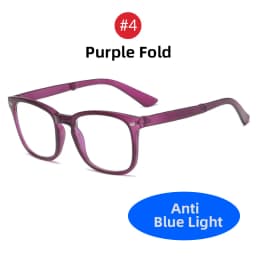 VIVIBEE Folding Anti Blue Light Blocking Glasses Men Square Classic Black Frame Computer Eyeglasses 2026 Women