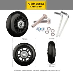 Suitcase Wheels 1 Pair of Luggage Suitcase Replacement Wheels Axles Deluxe Repair Deluxe Repair Tool Casters