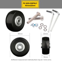 Suitcase Wheels 1 Pair of Luggage Suitcase Replacement Wheels Axles Deluxe Repair Deluxe Repair Tool Casters