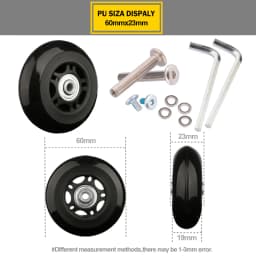 Suitcase Wheels 1 Pair of Luggage Suitcase Replacement Wheels Axles Deluxe Repair Deluxe Repair Tool Casters
