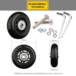 Suitcase Wheels 1 Pair of Luggage Suitcase Replacement Wheels Axles Deluxe Repair Deluxe Repair Tool Casters