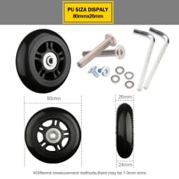 Suitcase Wheels 1 Pair of Luggage Suitcase Replacement Wheels Axles Deluxe Repair Deluxe Repair Tool Casters