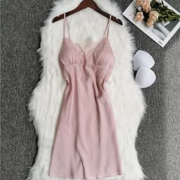 White 5PCS Sleep Set Pajamas Lady Lace Satin Pyjamas Kimono Bath Gown Loose Sleepwear Home Cloting V-Neck Casual Nightwear