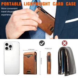 SUTENI Faux Leather For Men Wallet Card Slot Wallet Flip Cover Card Box Pressing The Button Automatically Ejects The Card