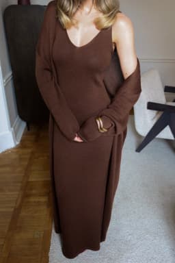 Hirsionsan Soft Loose Sets Women Three Pieces Long Sleeve Cardigan & Sexy Vest Dresses Elegant Female Hollow Outfits Tracksuit