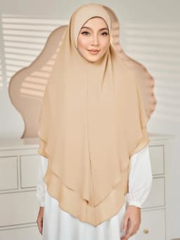 1pc Ready to Wear Instant Hijabs Double Layered Chiffon Solid Headscarf Foulard Femme Musulman Shawl Wrap Bandana