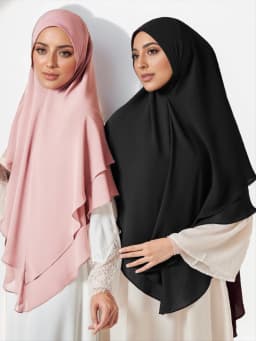 1pc Ready to Wear Instant Hijabs Double Layered Chiffon Solid Headscarf Foulard Femme Musulman Shawl Wrap Bandana