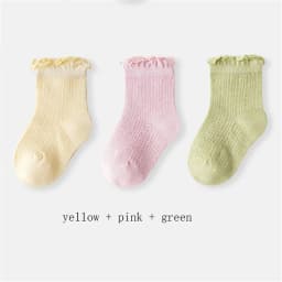 3Pairs Mesh Babies Socks for Girls Boy Ruffles Children's Socks Cheap Baby Stuff for Newborn Baby Items Kids Bebe Accessories