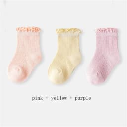 3Pairs Mesh Babies Socks for Girls Boy Ruffles Children's Socks Cheap Baby Stuff for Newborn Baby Items Kids Bebe Accessories