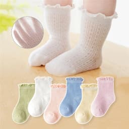3Pairs Mesh Babies Socks for Girls Boy Ruffles Children's Socks Cheap Baby Stuff for Newborn Baby Items Kids Bebe Accessories