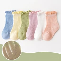 3Pairs Mesh Babies Socks for Girls Boy Ruffles Children's Socks Cheap Baby Stuff for Newborn Baby Items Kids Bebe Accessories