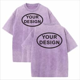 Custom T-shirt with Hip-hop Street Team Logo Men's 230G Pure Cotton, Loose Fit, High-temperature Printed Custom Top