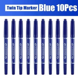 5/10 Pcs Twin Tip Permanent Marker Black/Blue/Red Oil Pen Fine Nid Ink Stationery School & Office Supplies