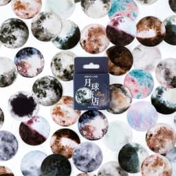 45pcs/box Cute Creative Moon Mini Sticker Ablum Diary Scrapbooking Bullet Journaling Labels Deco Album DIY Stationery Stickers
