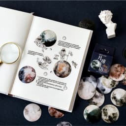 45pcs/box Cute Creative Moon Mini Sticker Ablum Diary Scrapbooking Bullet Journaling Labels Deco Album DIY Stationery Stickers