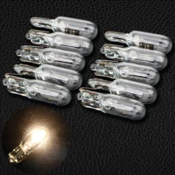 10pcs T5 286 Halogen Bulb Amber Car Instrument Panel Lamp Auto Wedge Dashboard Lamp Bulbs 2W 12V Light Source Car-styling
