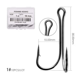 10pcs/box Double Fishing Hook Fly Tying Double Frog Hook Bass Weedless Fishing Asist Hooks Fishhook for Soft Lure Jig Head