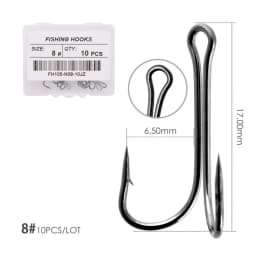 10pcs/box Double Fishing Hook Fly Tying Double Frog Hook Bass Weedless Fishing Asist Hooks Fishhook for Soft Lure Jig Head