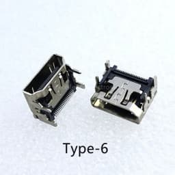 5pcs HDMI HD Interface Connector SMD 19 Pin 19P Vertical Right Angle HDMI Socket Surface Mound PCB Receptacle