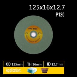 1 piece 125*16*12.7mm Ceramic Abrasive Wheel P46 P60 P80 P120