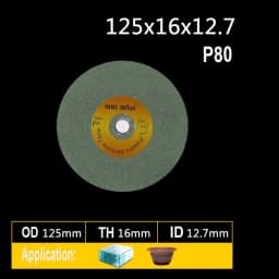 1 piece 125*16*12.7mm Ceramic Abrasive Wheel P46 P60 P80 P120