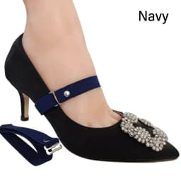 1Pair Women High Heels Adjustable Elastic Shoe Strap Belt U-shaped Pearl Elastic Lazy Shoelace Anti-drop Heels Shoe Accessories