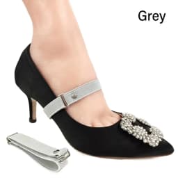 1Pair Women High Heels Adjustable Elastic Shoe Strap Belt U-shaped Pearl Elastic Lazy Shoelace Anti-drop Heels Shoe Accessories