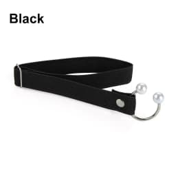 1Pair Women High Heels Adjustable Elastic Shoe Strap Belt U-shaped Pearl Elastic Lazy Shoelace Anti-drop Heels Shoe Accessories